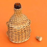 1940s Bottle Woven natural wicker
