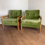 Pair of vintage Scandinavian armchairs – Eugen Schmidt / Solofor style