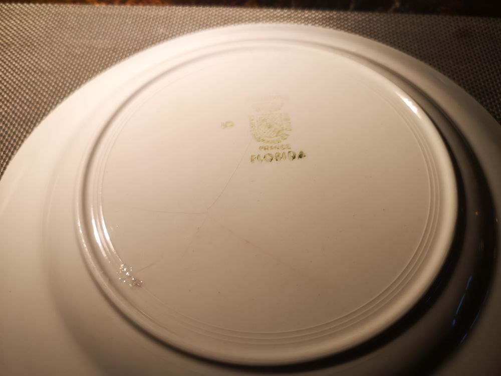 Duo of plates model Florida - Sarreguemines/Digoin - 1950s/1960s