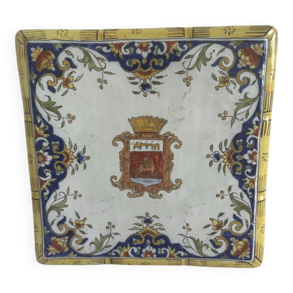 Dessous de plat faïence Vieux Rouen
