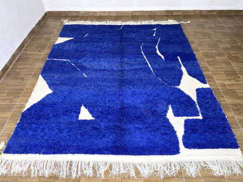 Moroccan rug, blue, 150/250cm