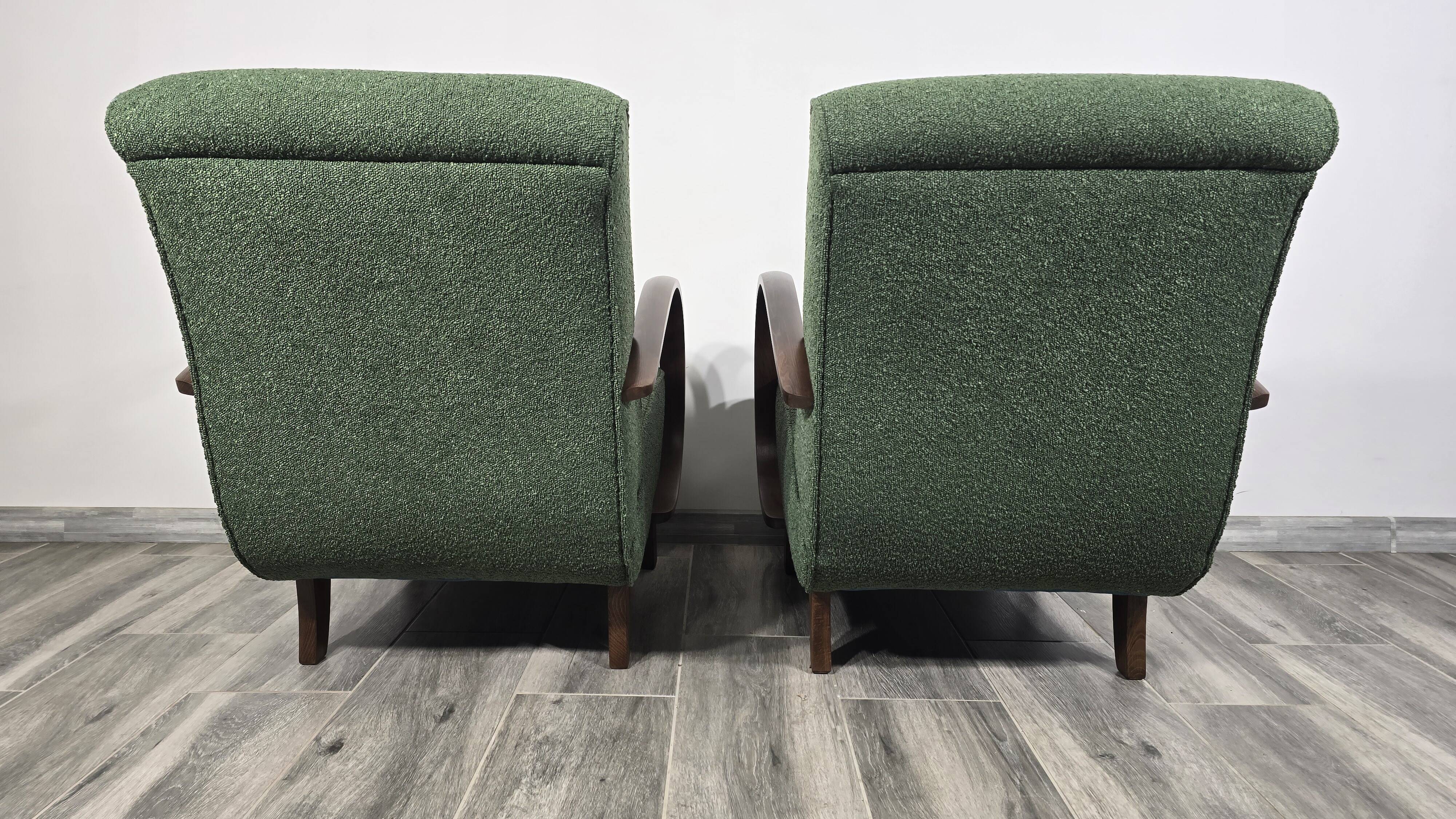 Fauteuils de Jindrich Halabala, années 1940, ensemble de 2