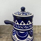 Blue and white ceramic teapot