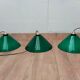Lot de 3 opalines vertes anciennes