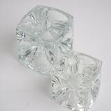 Crystal cube candle holder by rudolf jurnikl