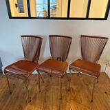 Three 1960s Scoubidou chairs