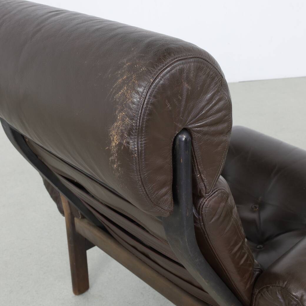 Fauteuil lounge en cuir par Coja, 1970s
