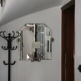 Antique Art Deco beveled mirror, 1930s