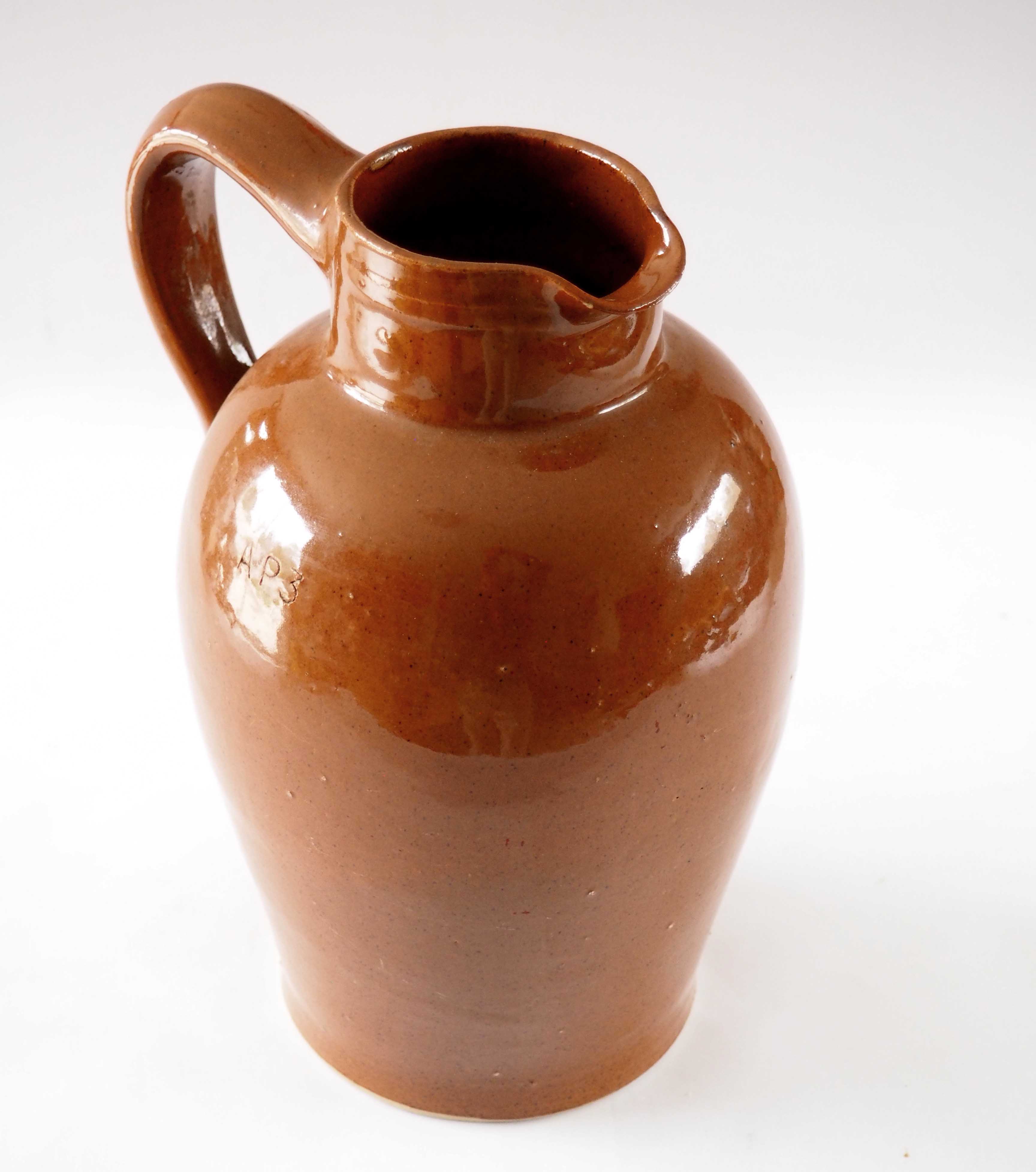 Pitcher in glazed stoneware