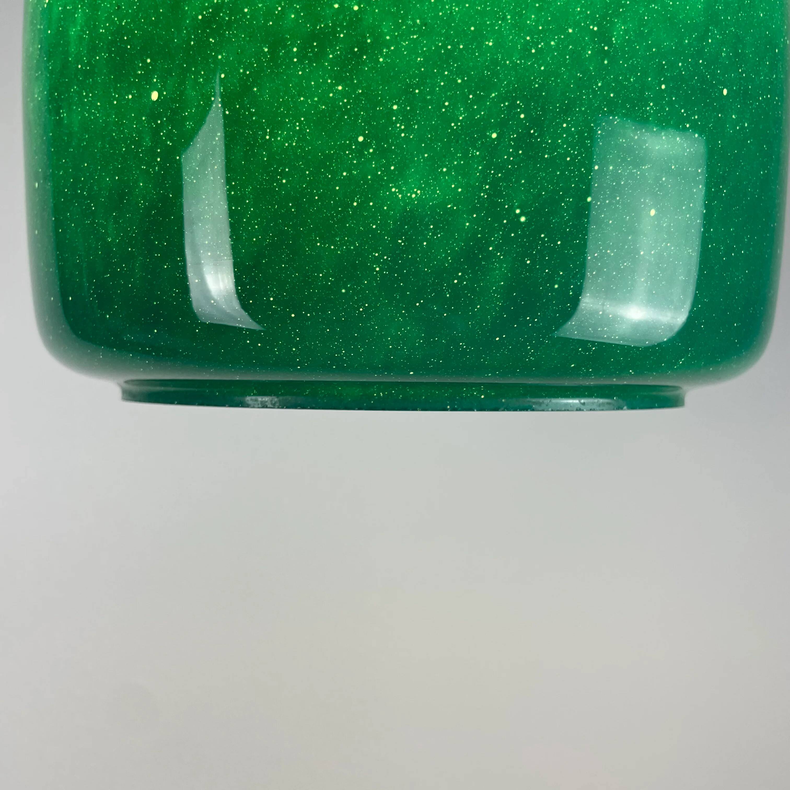 Rare green galaxy glass suspension light by Peill and Putzler 1960