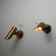 Pair of Adjustable Mid-Century Italian Brass Wall Sconces, 1970s