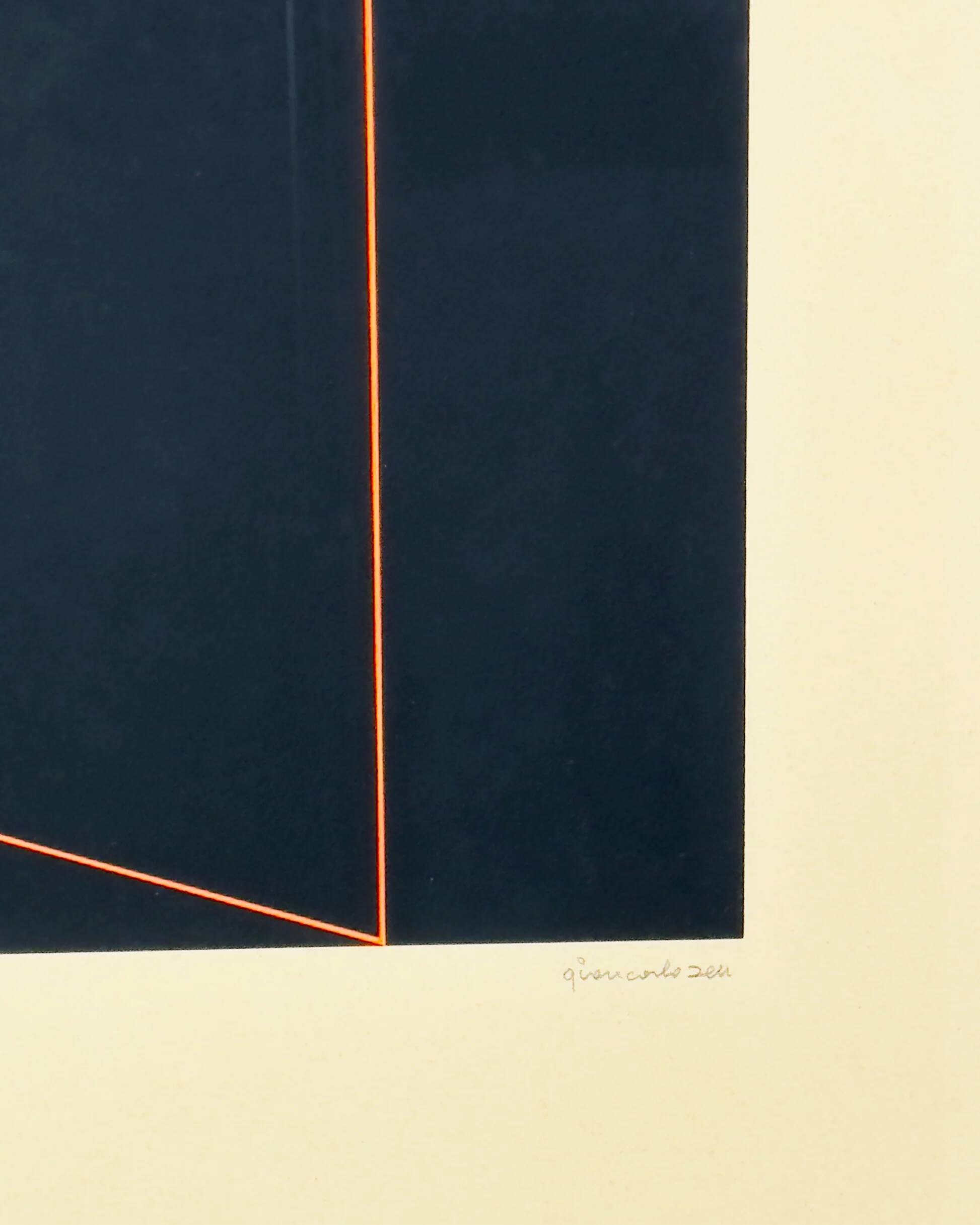 Original colour lithograph by Giancarlo Zen – “Composition” (99/100), 1970s