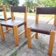 4 brutalist chairs by Pierre Chapo