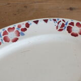 + Oval dish Céranord Saint Amand model Eglantines +