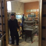 Golden mirror-style executive board