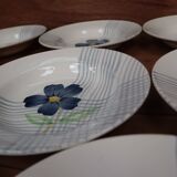 Set of 8 Digoin Sarreguemines "Valentin" deep plates