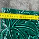 Green Ceramic Trivet with Leaf Decoration - Art Deco Period 1