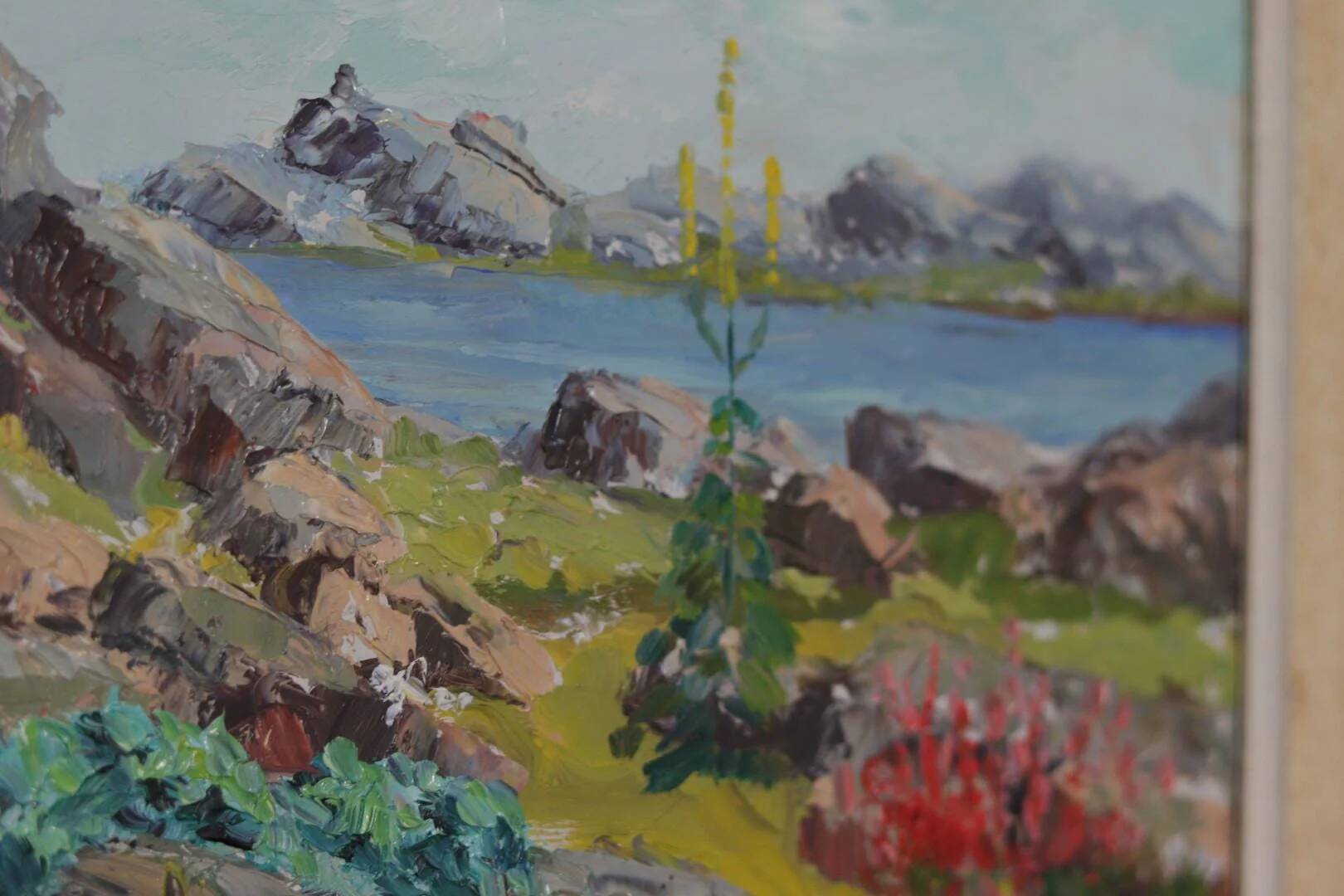 Original Swedish Oil on Panel – “Lakeside” by Gunnar Nilsson