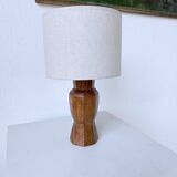 Brutalist walnut table lamp 1950