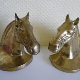 2 Horse-shaped bookends  in brass