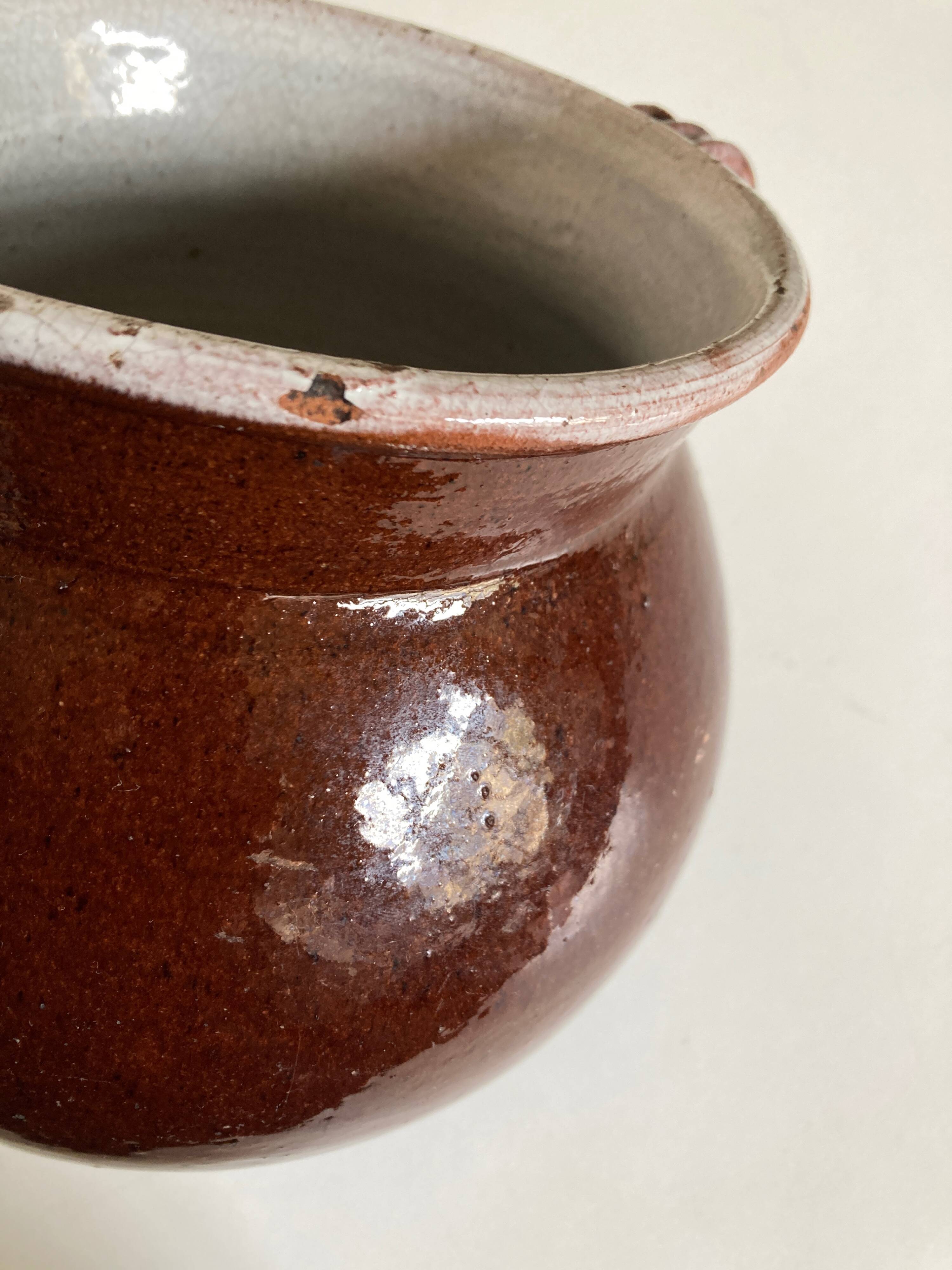 Black ass field vase in glazed clay 1950