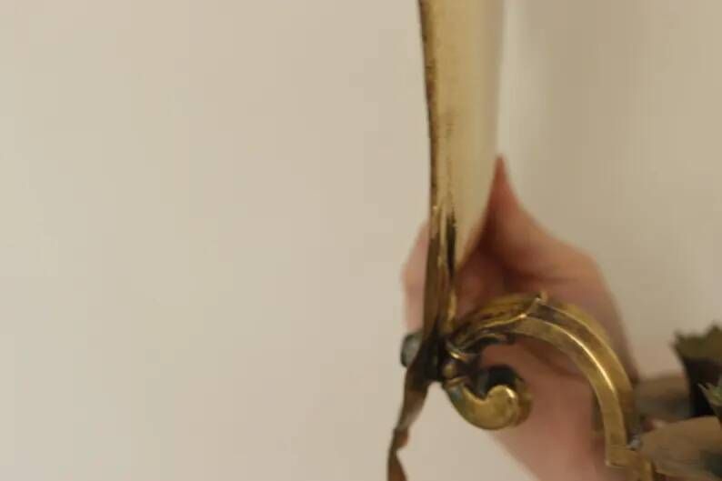 Pair Of Mid Century Swedish Brass Sconces