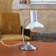 Flexible lamp vintage accent design or bedside year 70 brushed metal