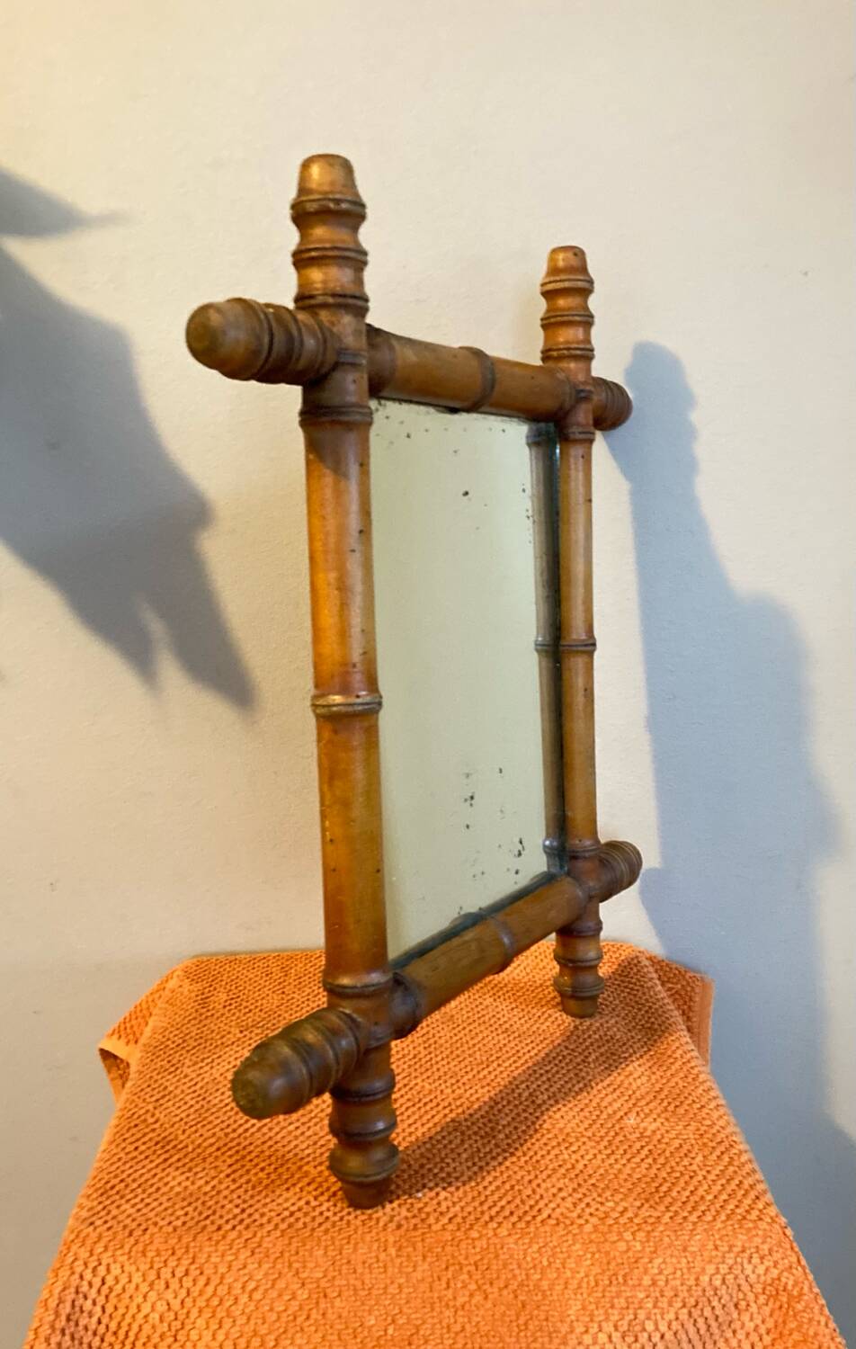 19th century bamboo mirror