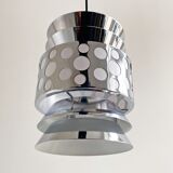 Lampe suspendue chrome space age des années 1970 par massive suspension