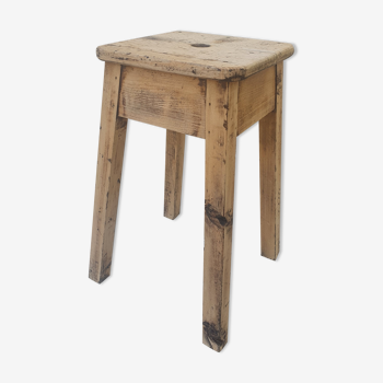 Antique wooden workshop stool