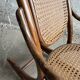 Warm walnut bentwood and cane child's rocking chair early 20th-century