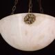 Liberty white alabaster chandelier, 1940s