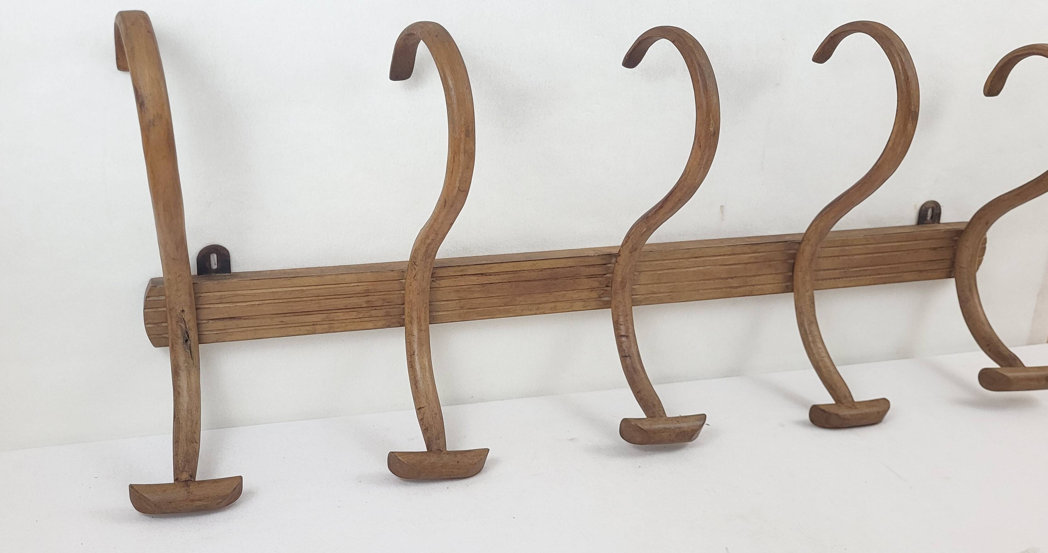 Japy frères curved wooden coat rack