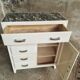Brocante commode blanc crème des années 50