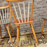 Set of 4 chairs with bars 1960