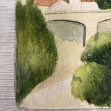 Watercolor seaside landscape recto/verso