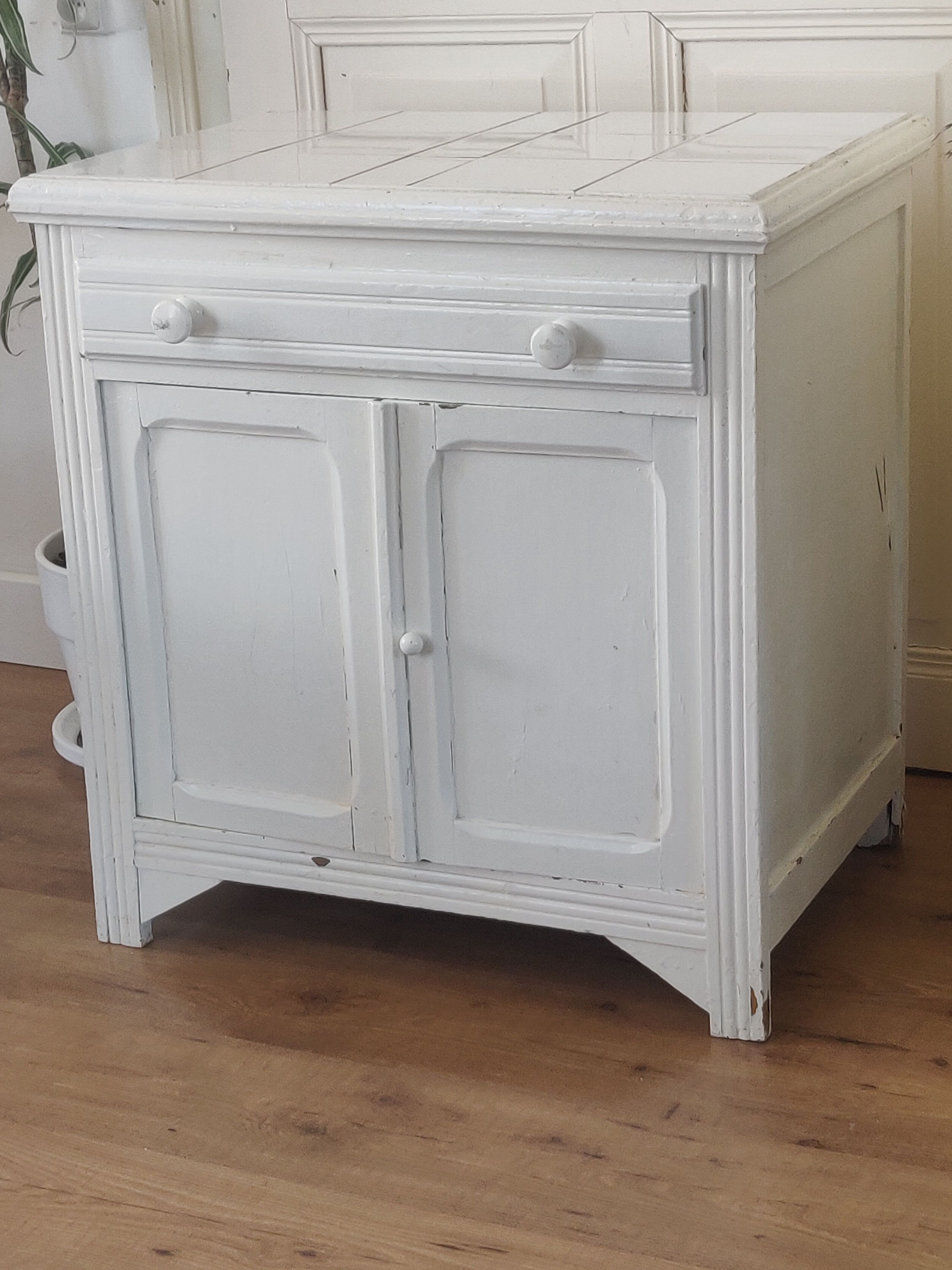 White art deco buffet