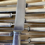 Box of silver metal knives