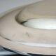 Oval dish, silver-plated metal, Christofle goldsmith, pearl frieze model, 49cm