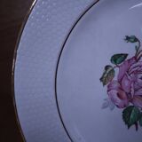 6 floral half porcelain dinner plates KIFO Amandinoise