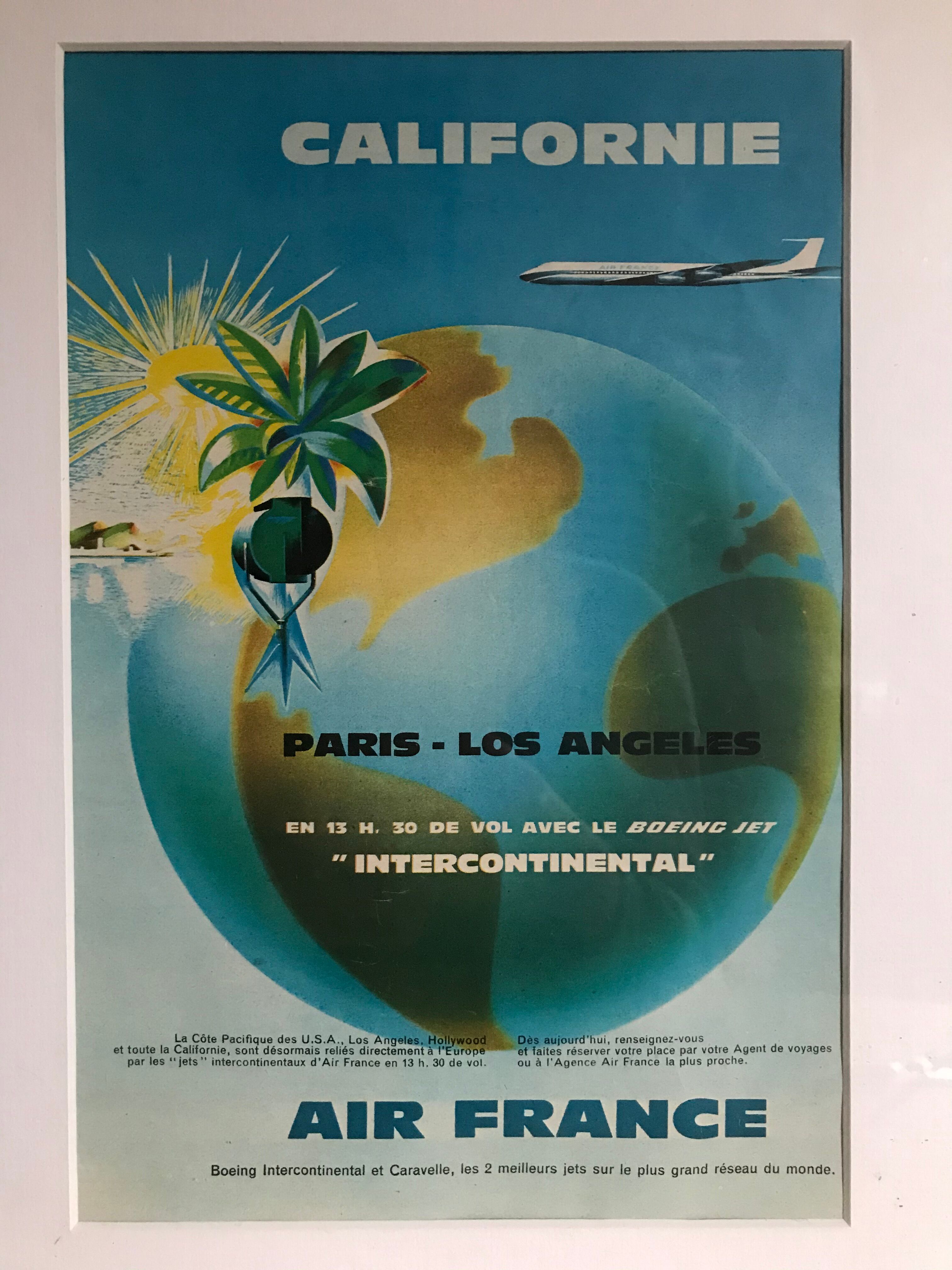 Vintage advertising Air France Los Angeles