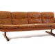Set of Leather Sofa & 3 Armchairs by Sven Ivar Dysthe, Norway 1960's