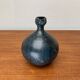 Vintage German brutalist studio pottery vase carafe by Gerhard Liebenthron, 1980.