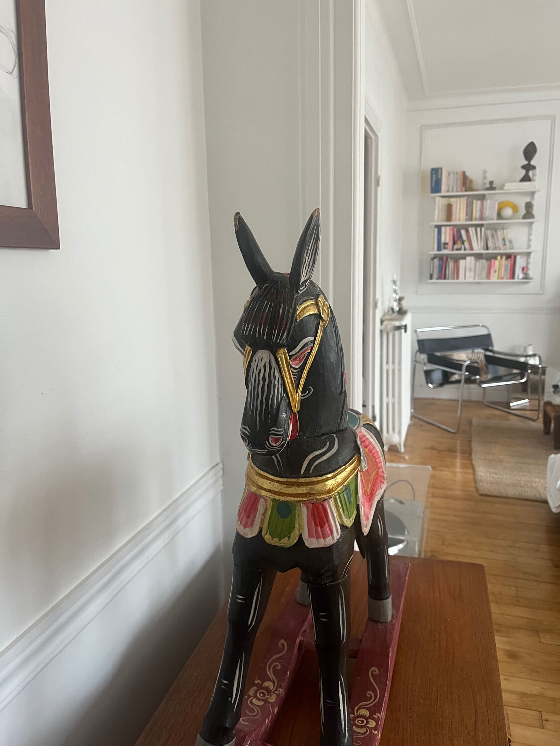 Antique wooden rocking horse