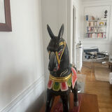 Antique wooden rocking horse