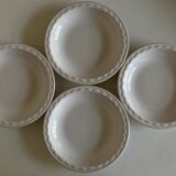 Set of 4 Festons soup plates by Pierre Motton Gien 1970