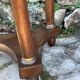 Empire style mahogany and mahogany veneer tripod pedestal table