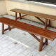 Pair of brutalist elm benches