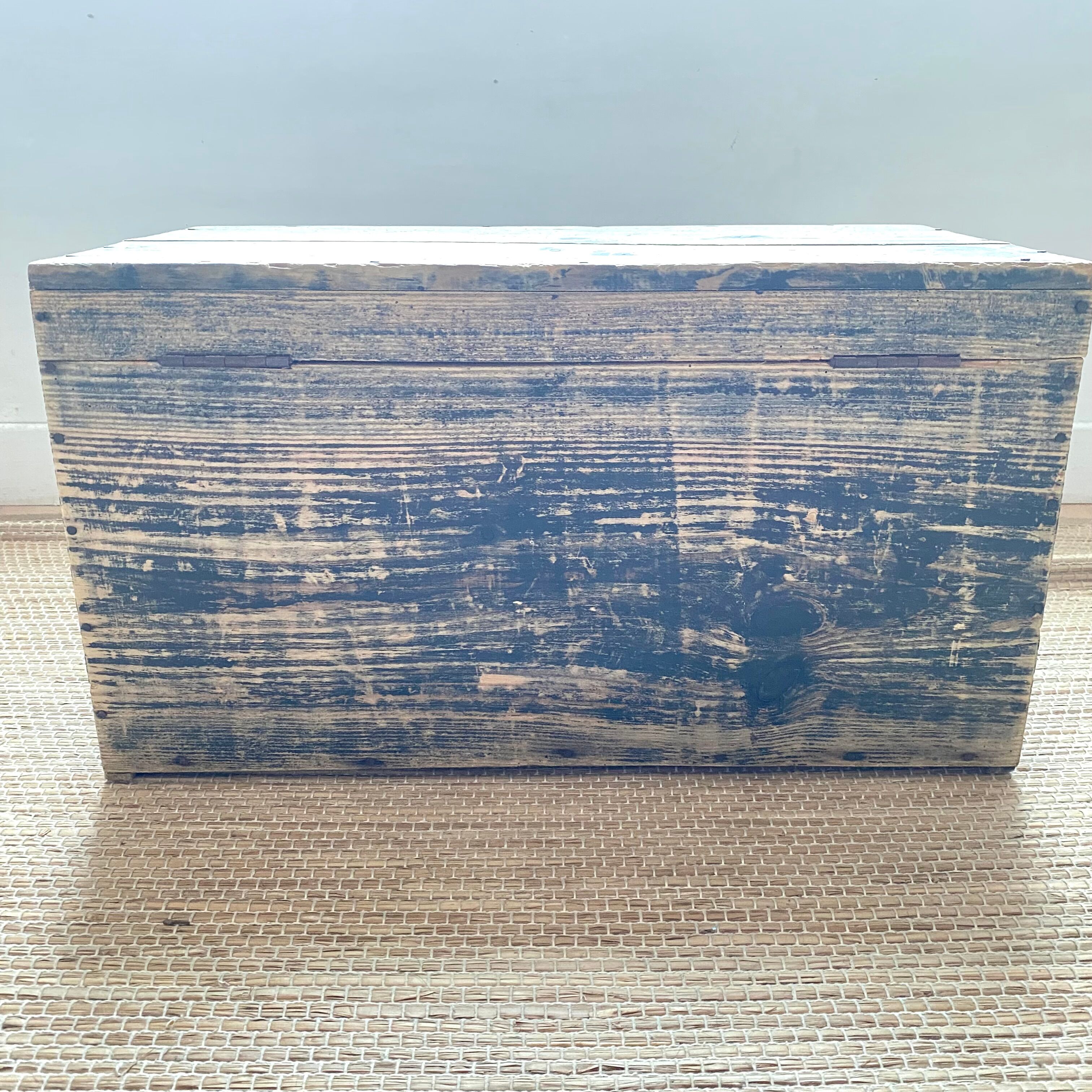 Old wooden trunk tool box