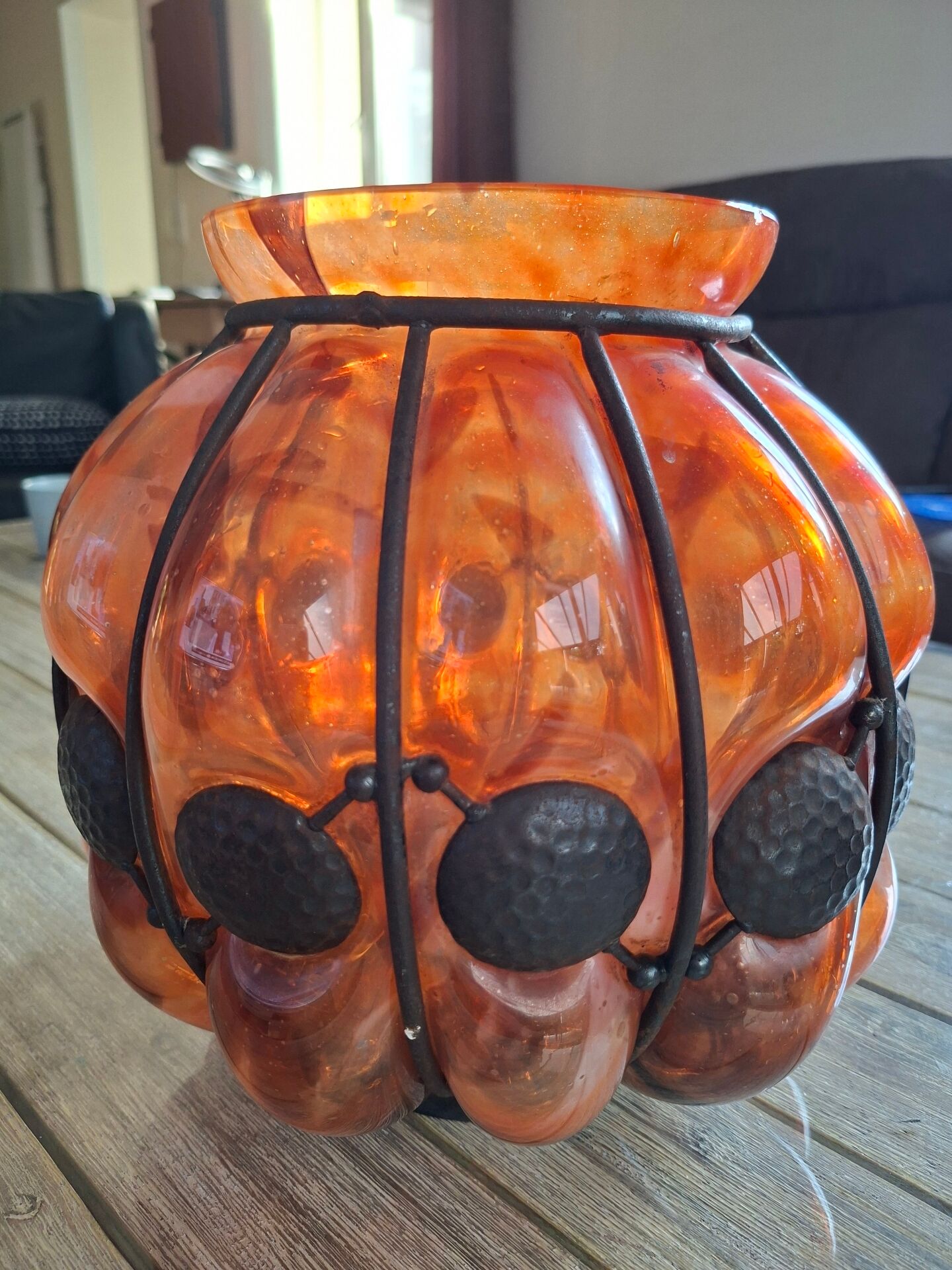 Large Art Deco vase in blown glass - Daum / Majorelle style
